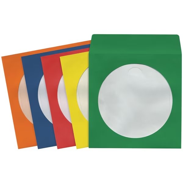 CD/DVD Storage Sleeves (Assorted Colors), Pack/100, Maxell, Mfr#: 190132 - CD403